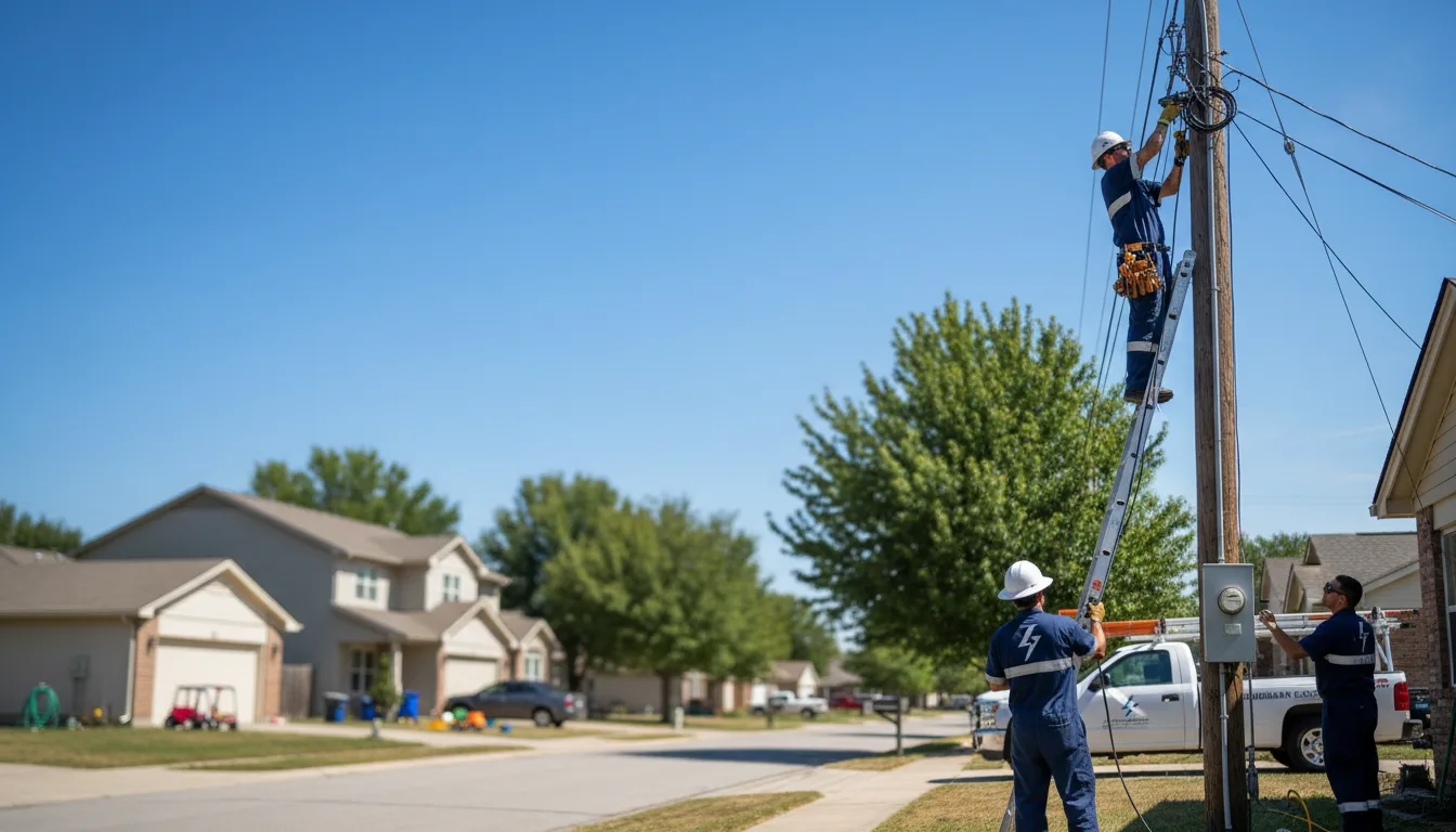 Residential electrician providing installation services in Brussels, WI